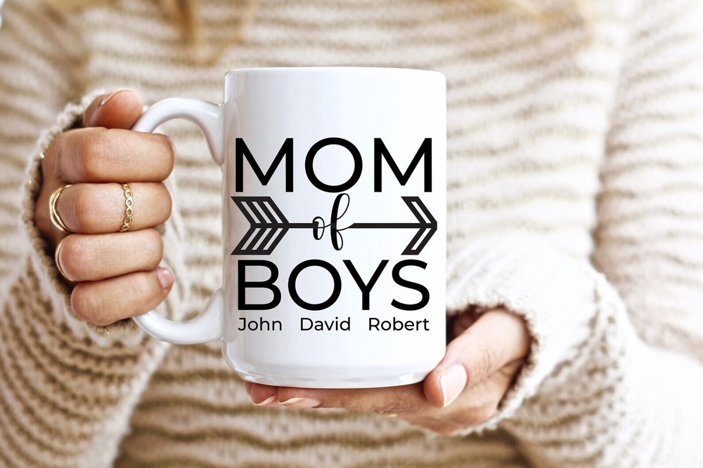 Mom Of Boys Wine Tumbler Mom Of Boys Tumbler For Mom Mom Of Boys Travel Mug For