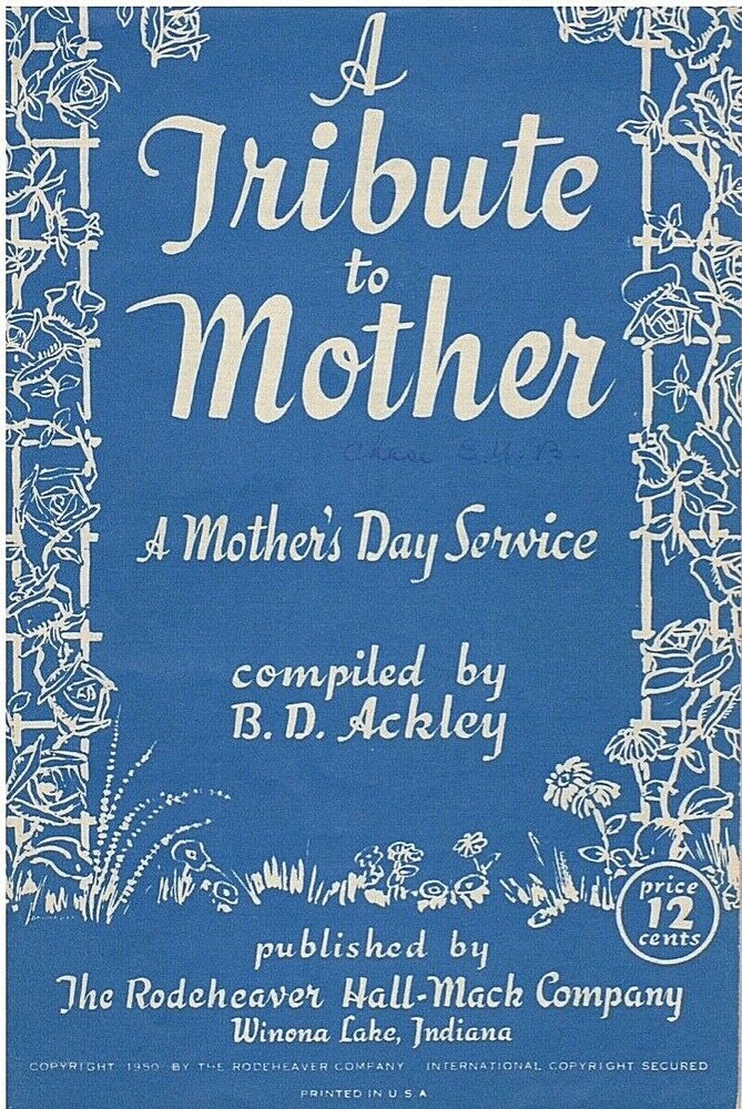 Mothers Day Vintage 1950 Sheet Music Ackley Childrens Performance Ideas for Mom-image