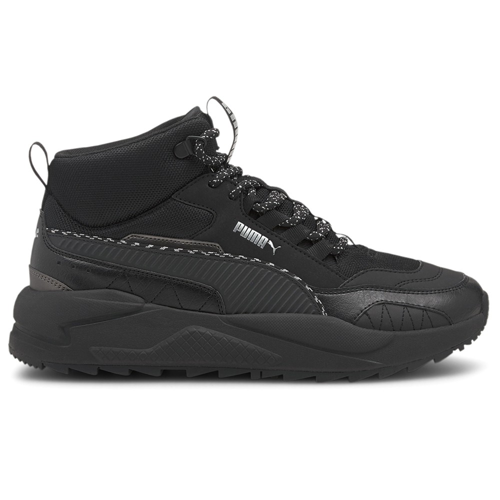 PUMA X Ray 2 Square Mid Wtr Lace Up  Mens Black Sneakers Casual Shoes 373020-06