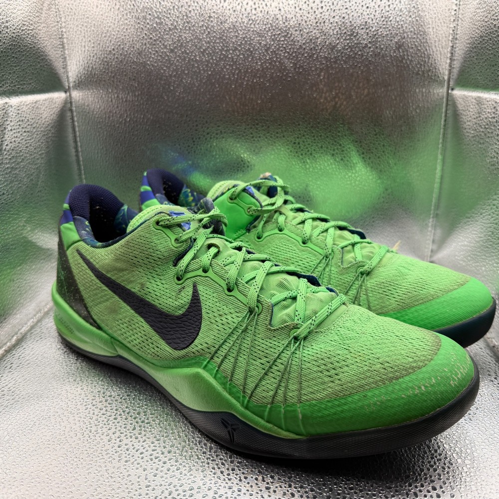 Size 14 Nike Kobe 8 Elite Poison Green/Blackened Blue Mens Sneakers 586156-300