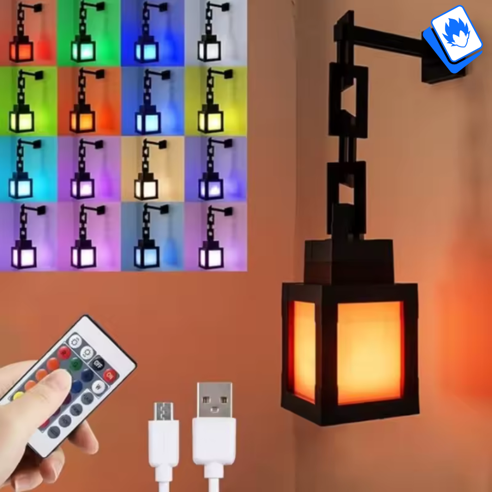 16-Color LED Pixel Night Light with Remote Control for Wall and Desk