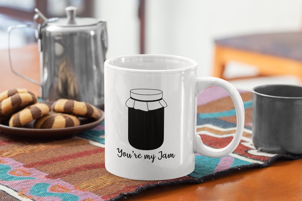 Food Pun Funny Coffee Mug - You're My Jam Valentine Anniversary Gift