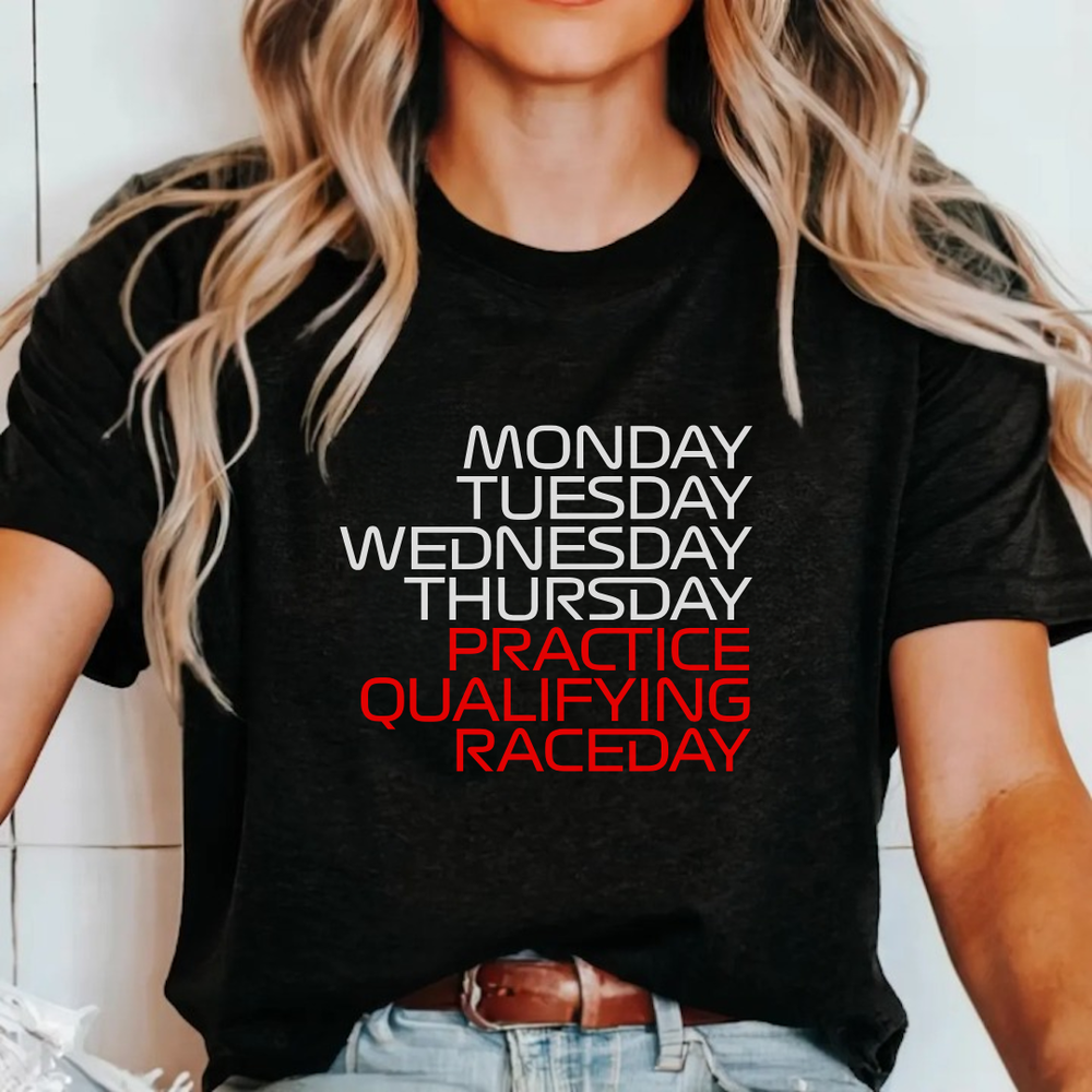 Race Week F1 Unisex Formula One Motorsport Tee New S - 3XL Size Adult New