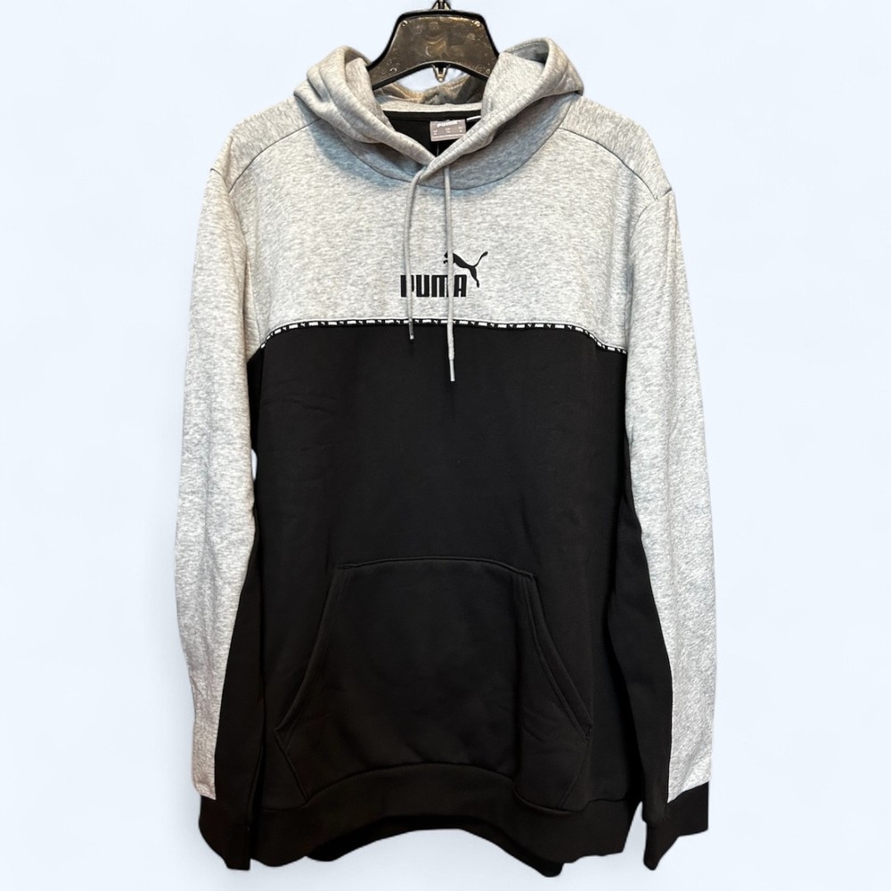 PUMA Essentials Tape Men’s Hoodie Gray Size XL