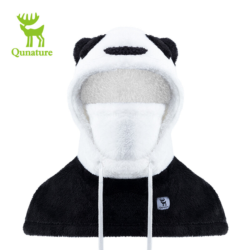 Qunature Panda Ski Headgear Balaclava Soft Thermal Fleece Face Mask Winter Scarf
