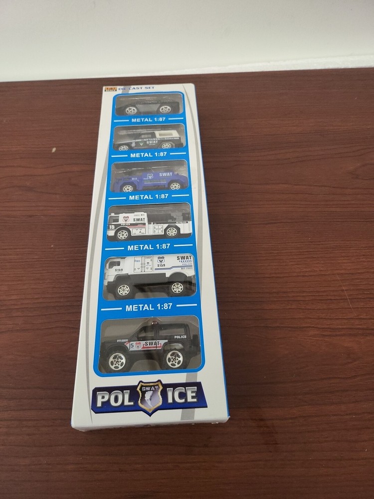Die Cast Rapid Reaction Team Swat Police Metal 1:87(pack Of 6)