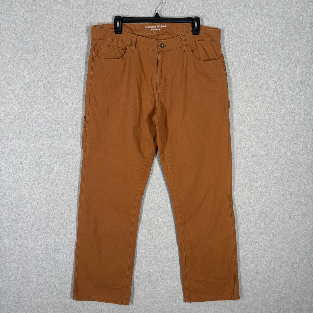 Dickies Pants Womens 12 Carpenter Relaxed Duck Brown Workwear Outdoor READ