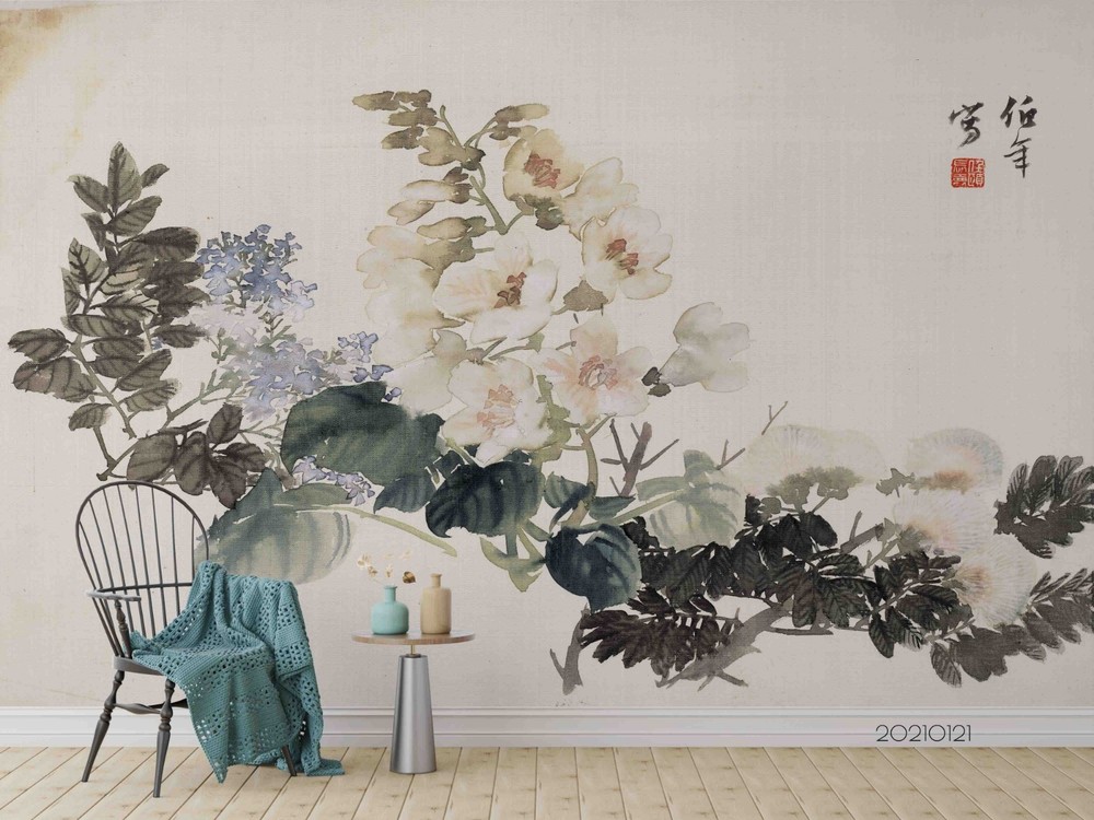 3D Ren Yi Chinese Painting Wall Murals Wallpaper Murals Wall Sticker 3