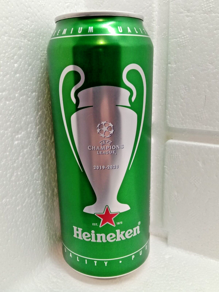 Heineken UEFA 2019-2020 Limited Edition 500ml Empty Beer Can Ukraine 2020 Open