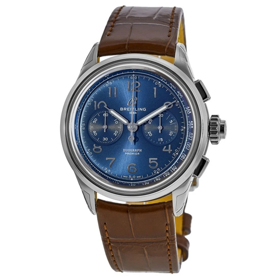 New Breitling Premier B15 Duograph 42 Blue Dial Men's Watch AB1510171C1P1