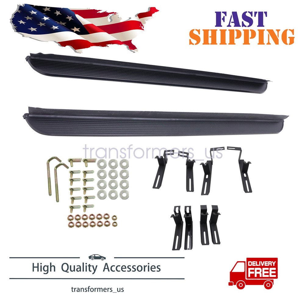 Pair Side Running Boards Steps Nerf Bar Set For 2020-2023 Toyota Highlander