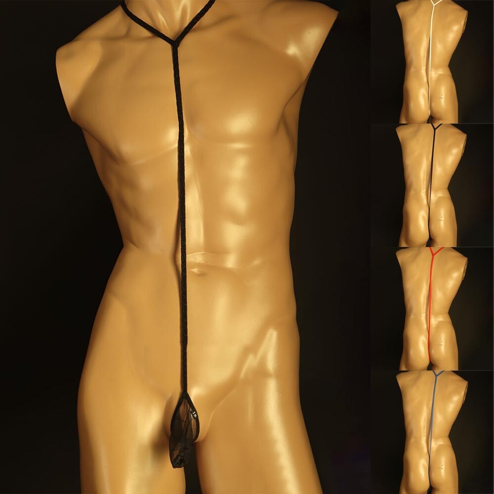 Breathable Men Panties See-through Raised Pocket Underwear Panties Sexy