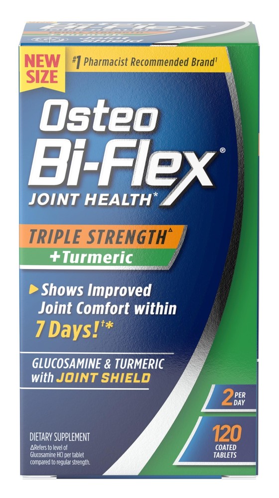 Glucosamine Triple Strength Plus Turmeric Supplement with Curcumin for Joint ...