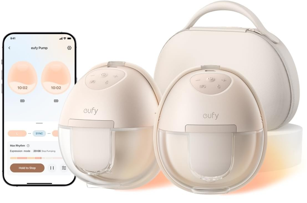 eufy S1 Pro Heated Wearable Breast Pump Hands-Free with Case App Control - NEW