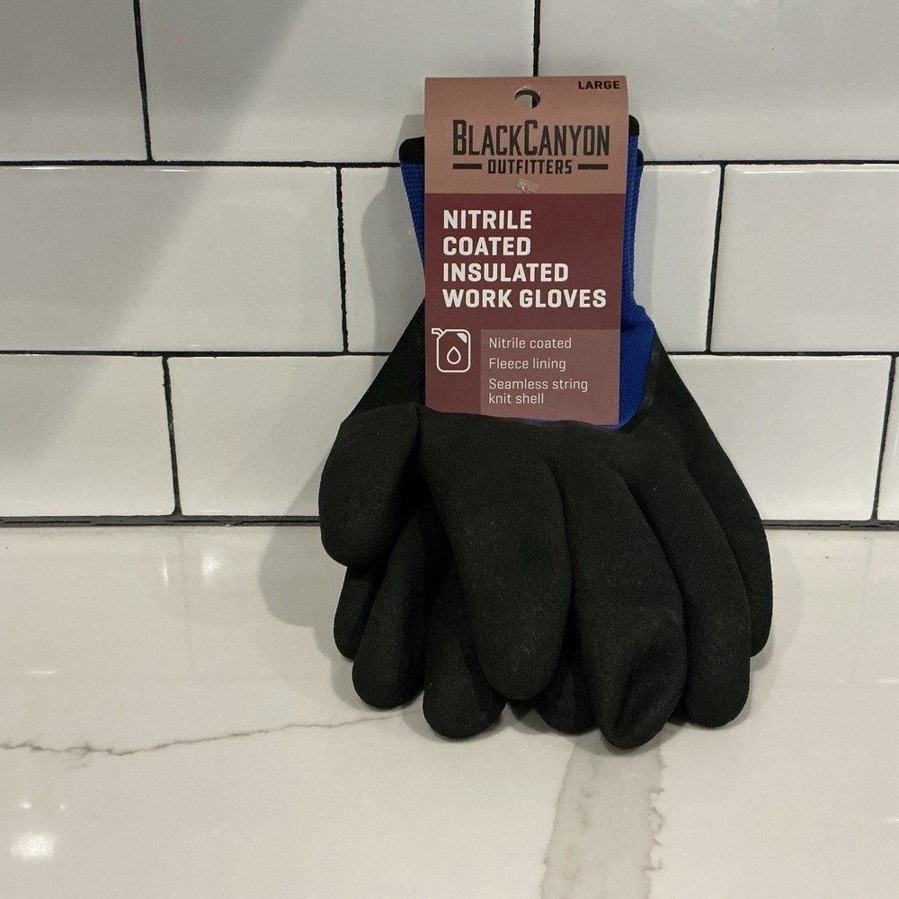Black Canyon Outfitters Nitrile Coated Insulated Work Gloves- Large