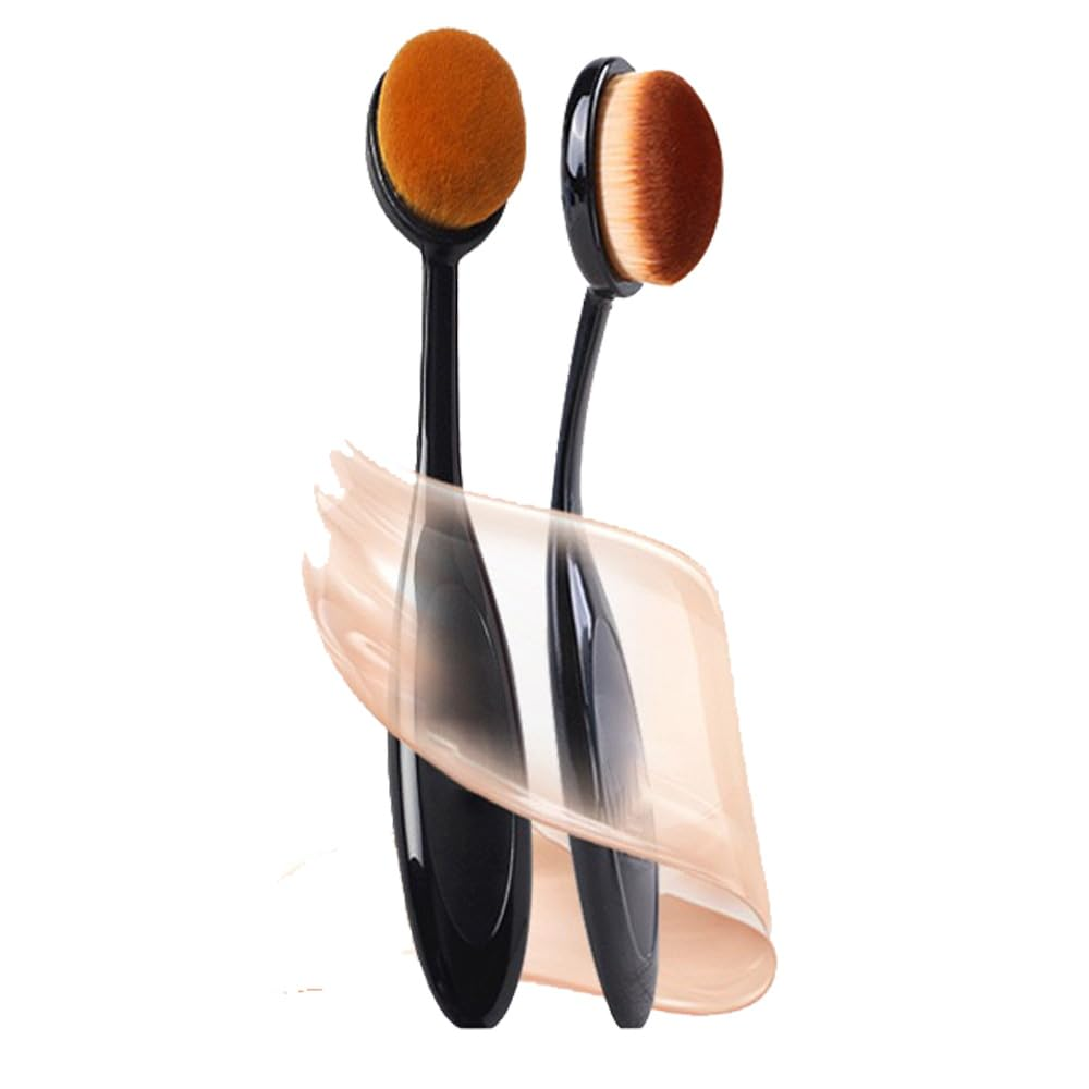 2 Pc Foundation Brush Type Kabuki Makeup Brushes Cosmetics Face Foundation Blend