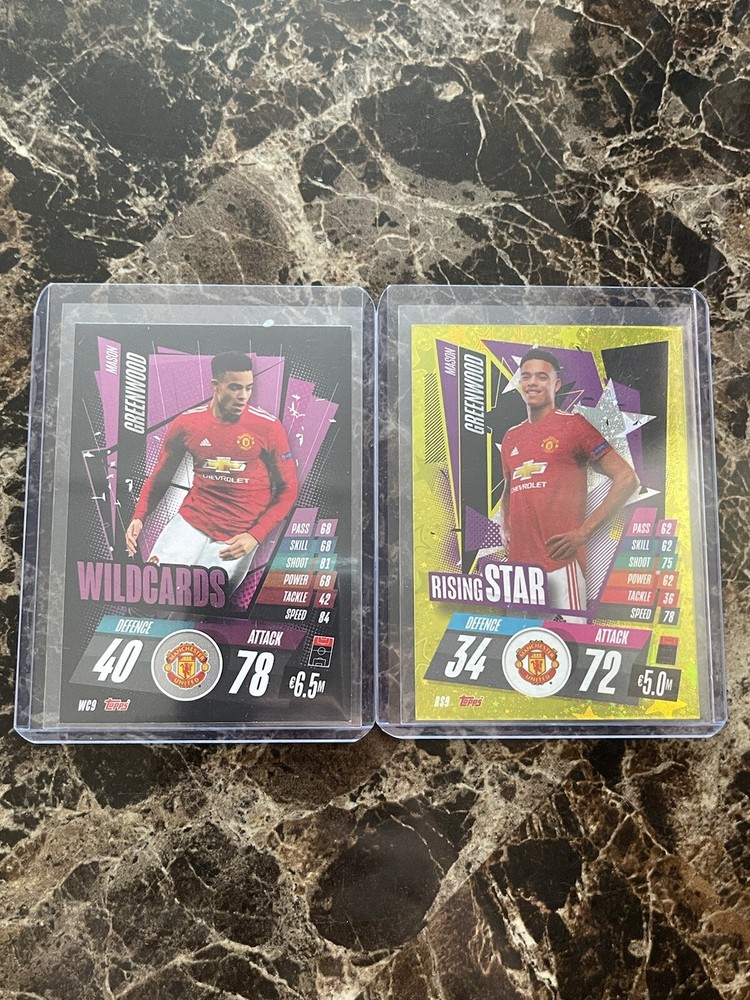 Mason Greenwood Topps Match Attax Rookie Card x2