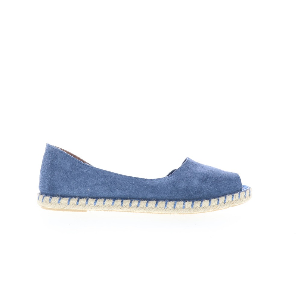 Miz Mooz Cruze Womens Blue Suede Slip On Espadrille Flats Shoes 37