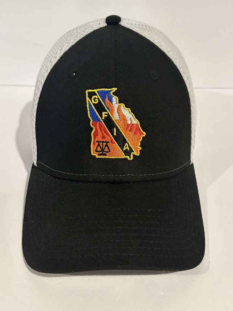 GFIA Fitted Baseball Cap Hat New Era Black & White S/M