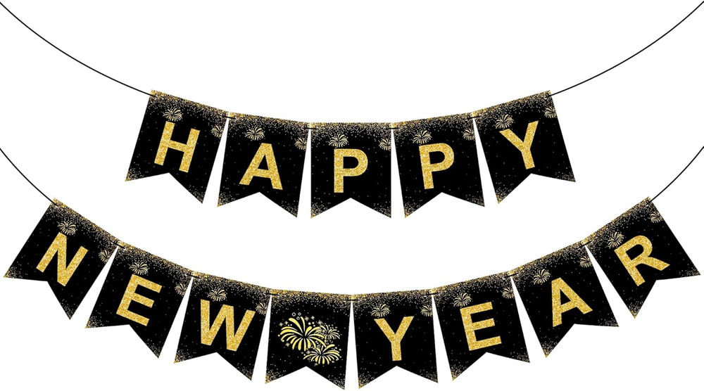 New Years Decorations 2026 - Happy New Year Banner - New Years Eve Party Supplie-image