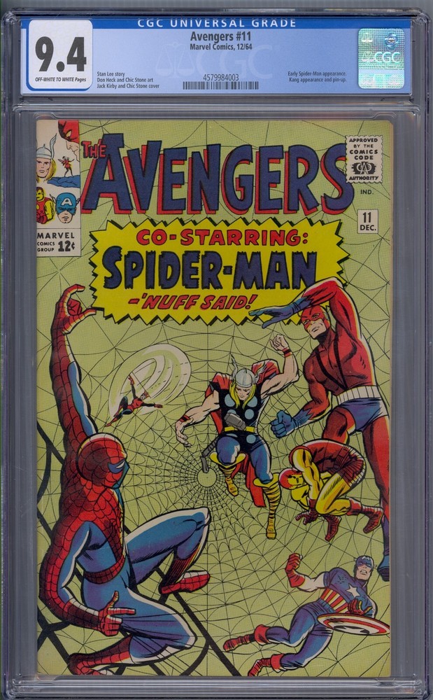 Avengers #11 1964 Marvel Comics CGC 9.4 Spider-Man app