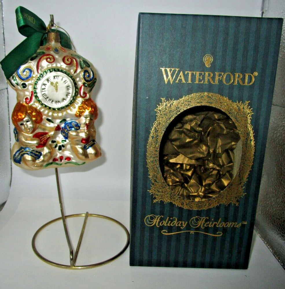 Waterford Holiday Heirlooms Cherubian New Year Christmas Glass Ornament with Box-image