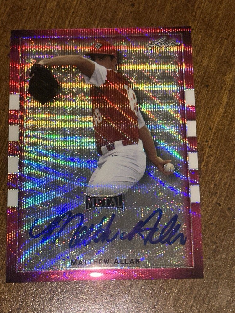 MATT ALLAN 2018 Leaf Perfect Game FLAG ETCH PINK WAVE AUTOGRAPH #6/6 METS