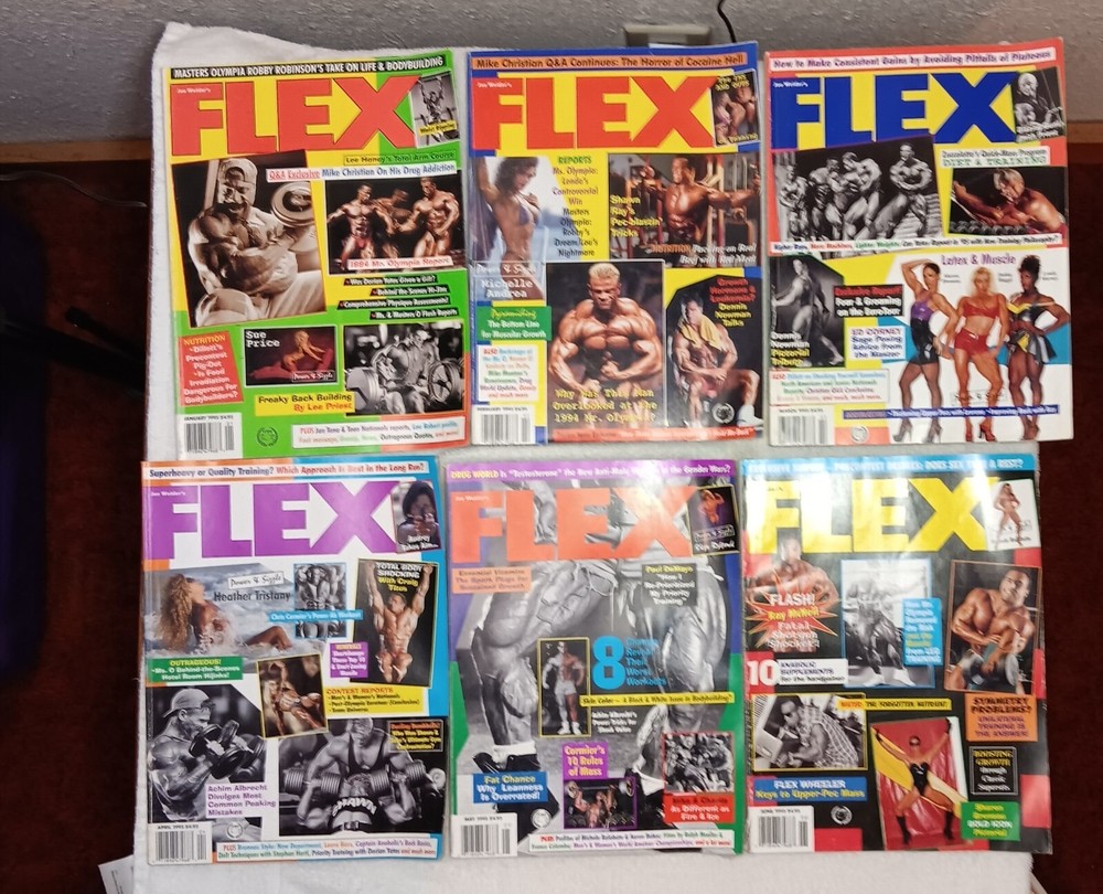 Flex Magazine COMPLETE 1995 SET Joe Weider’s  FLEX All 12 From 1995