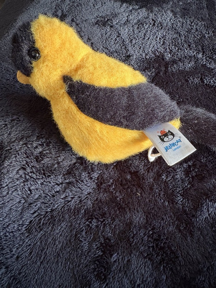 Jellycat Birdling Goldfinch Plush Toy Small Yellow Black