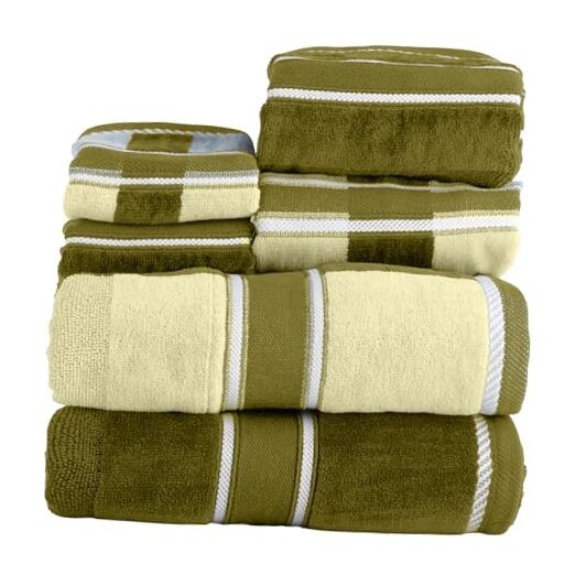6-Piece 525 GSM 100% Cotton Bath Towel Set with 2 Large Towels