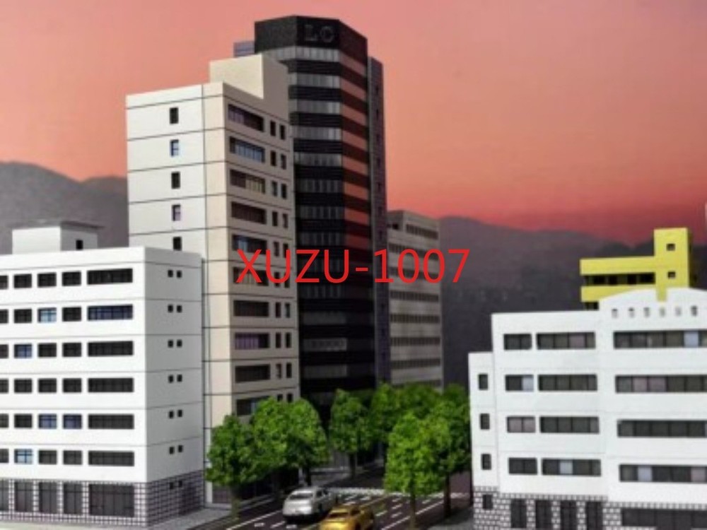 1/300 Building Model Set Modern City Street Architectural Scene Diorama Toys