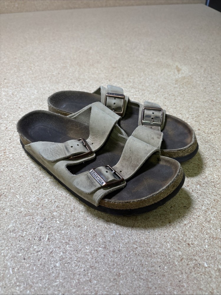 Birkenstock Arizona Womens Size 5 EU 36 Light Brown Tan Taupe Suede Sandals