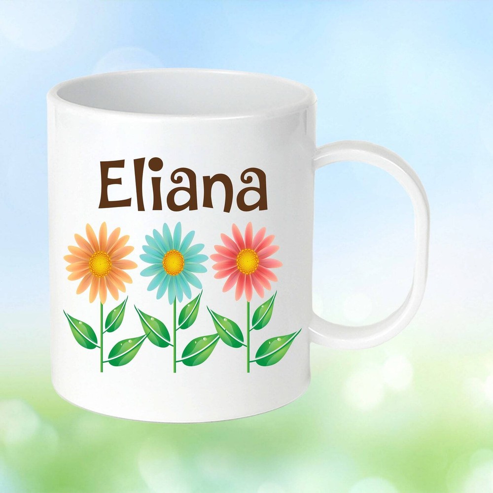 Personalized Daisy Kids Mug Flower Kids Mug Flower Gift Custom Kids Mug Bpa Free