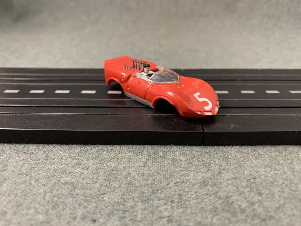 VINTAGE AURORA TJET #1377 CHAPARRAL  HO SLOT CAR RED #5 Body Only Used