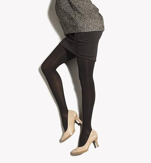 Therafirm 15-20mmHg Medium Long Support Black Medium Womens Maternity Pantyhose