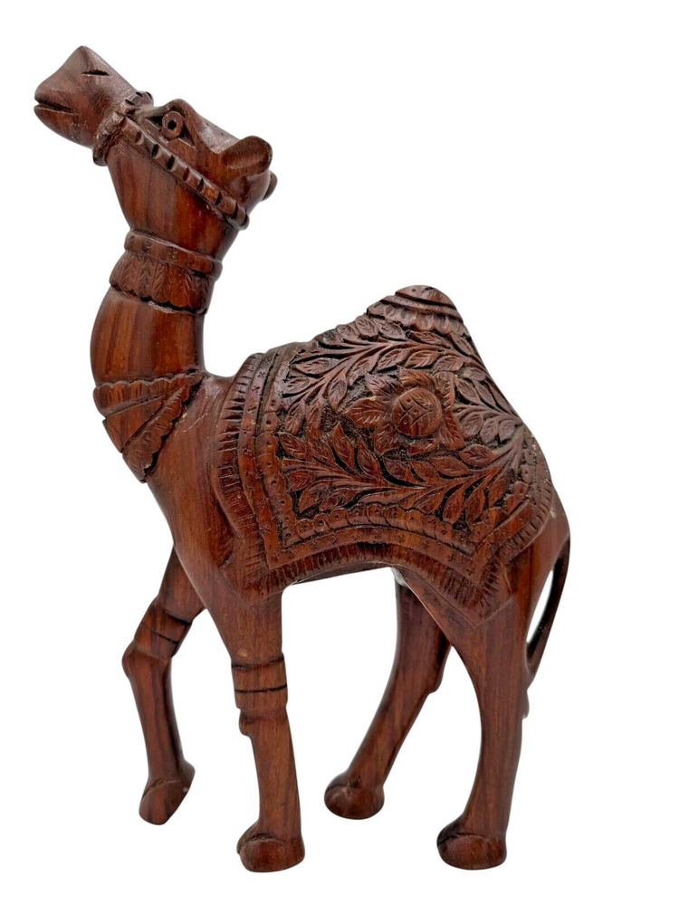 Antique Hand Carved Wooden Figurine Statue Vintage Sculpture  