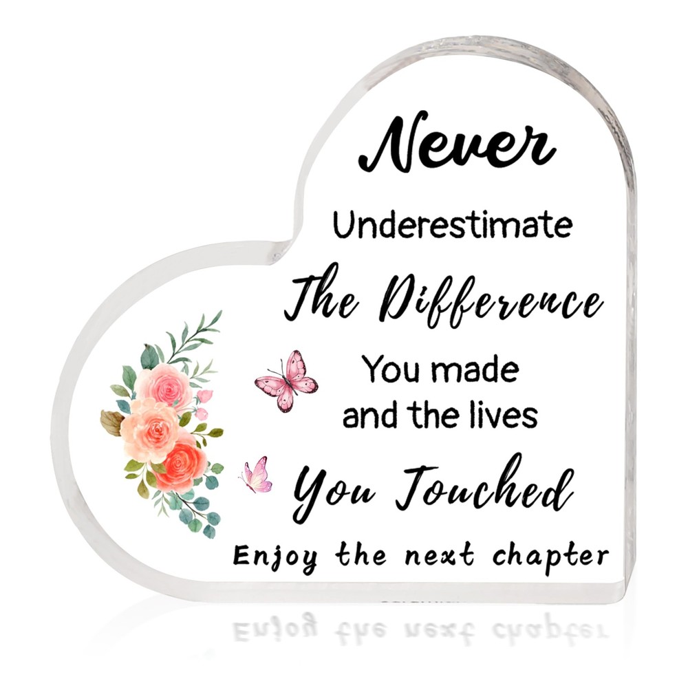 Retirement Gift for Woman - Thank You Gifts 3.9 x x 0.6 inches, Clear