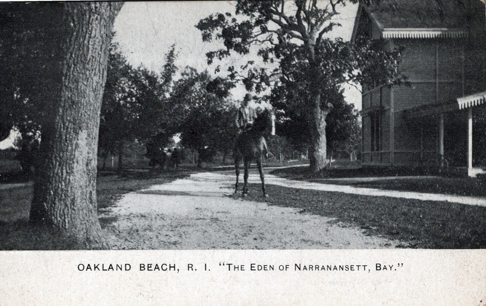 Oakland Beach, R.I. The Eden Of Narragansett Bay. Horse Rider, 1911 Postcard