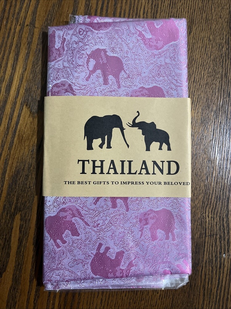 Thai Silk Scarf 70x27 Inches New in Original Packaging Souvenir