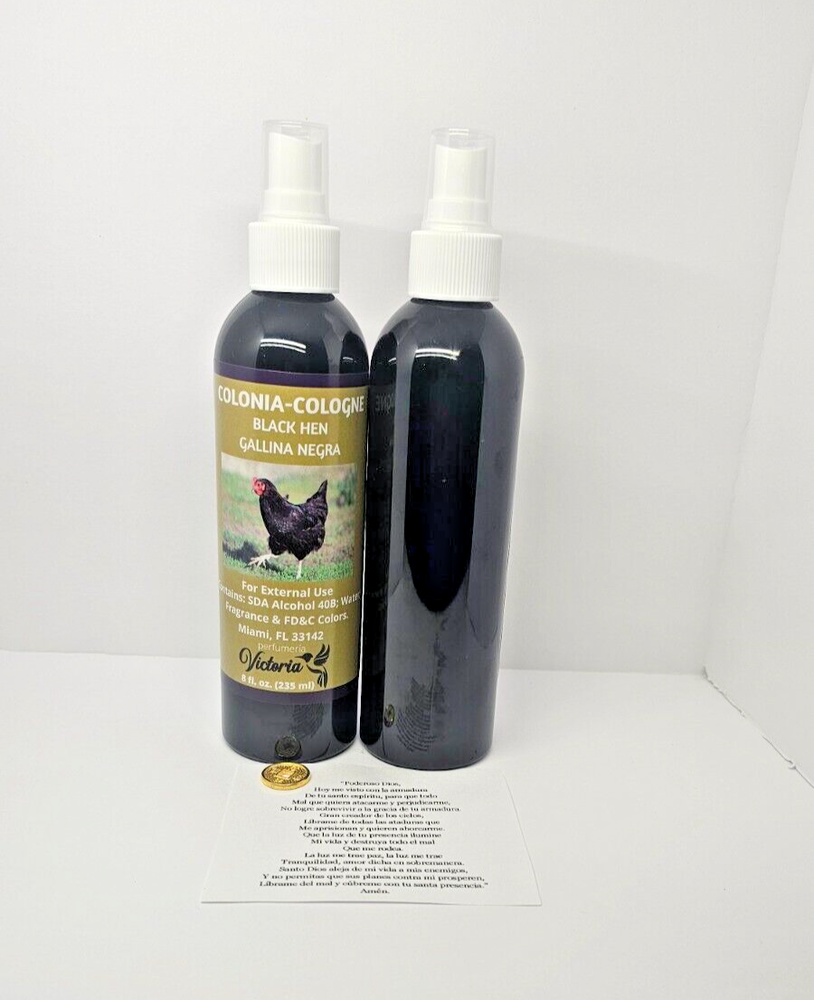 GALLINA NEGRA COLONIA CON FEROMONAS/ BLACK HEN SPIRITUAL COLONY FREE AMULET 1PC