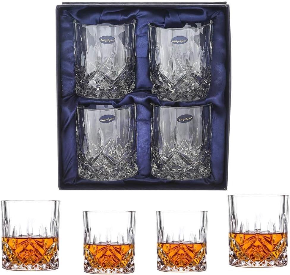 Waterford Double Old Fashioned Glass Set of 4 with Gift Box Free US Shipping-image