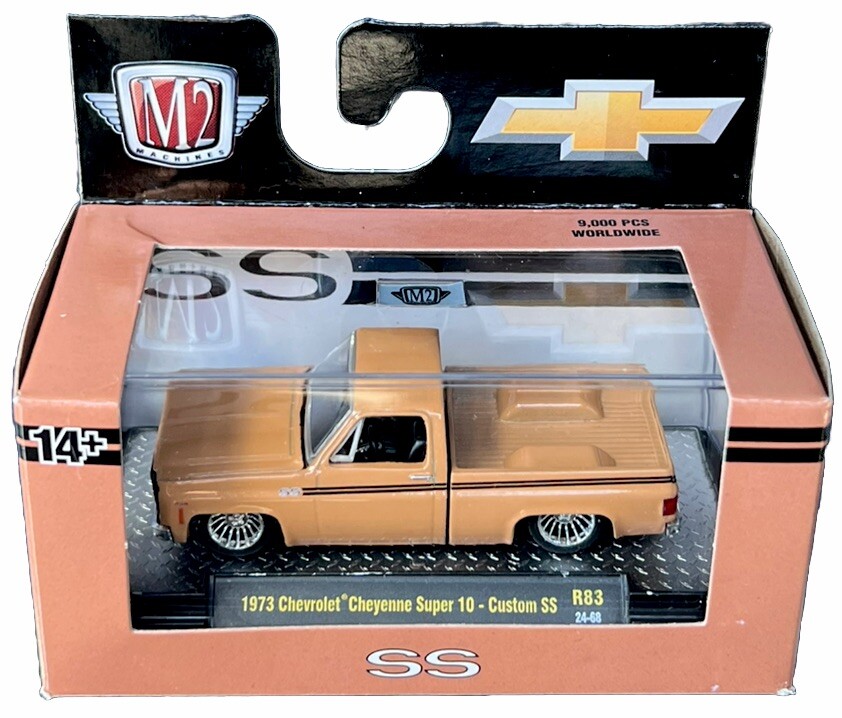M2 MACHINES 1973 CHEVROLET CHEYENNE SUPER 10 SQUAREBODY CUSTOM SS