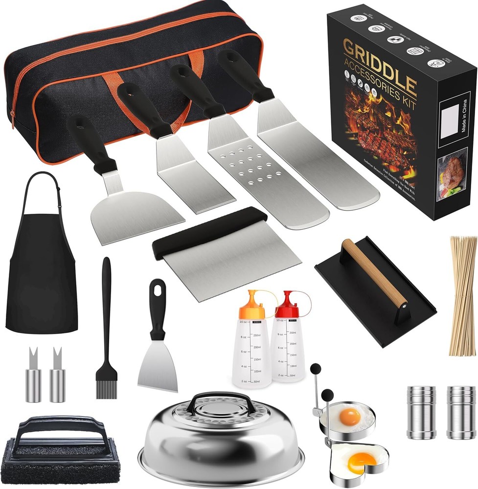120-Piece Griddle Accessories Kit for Blackstone Grills - Spatulas, Scrapers & More