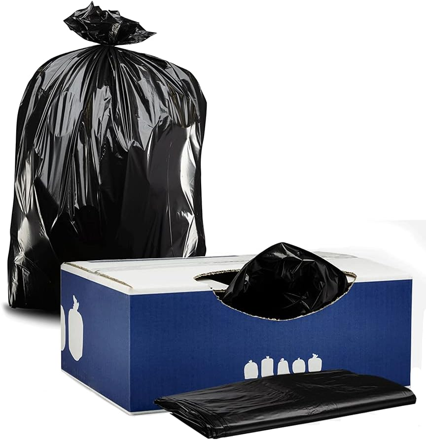 20-30 Gallon Trash Bags │ 2.0 Mil │ Black Heavy Duty Garbage Can Liners │ 30