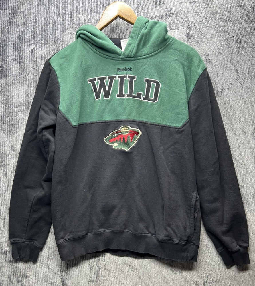 Minnesota Wild Hoodie Sweatshirt Youth XL Green Logo