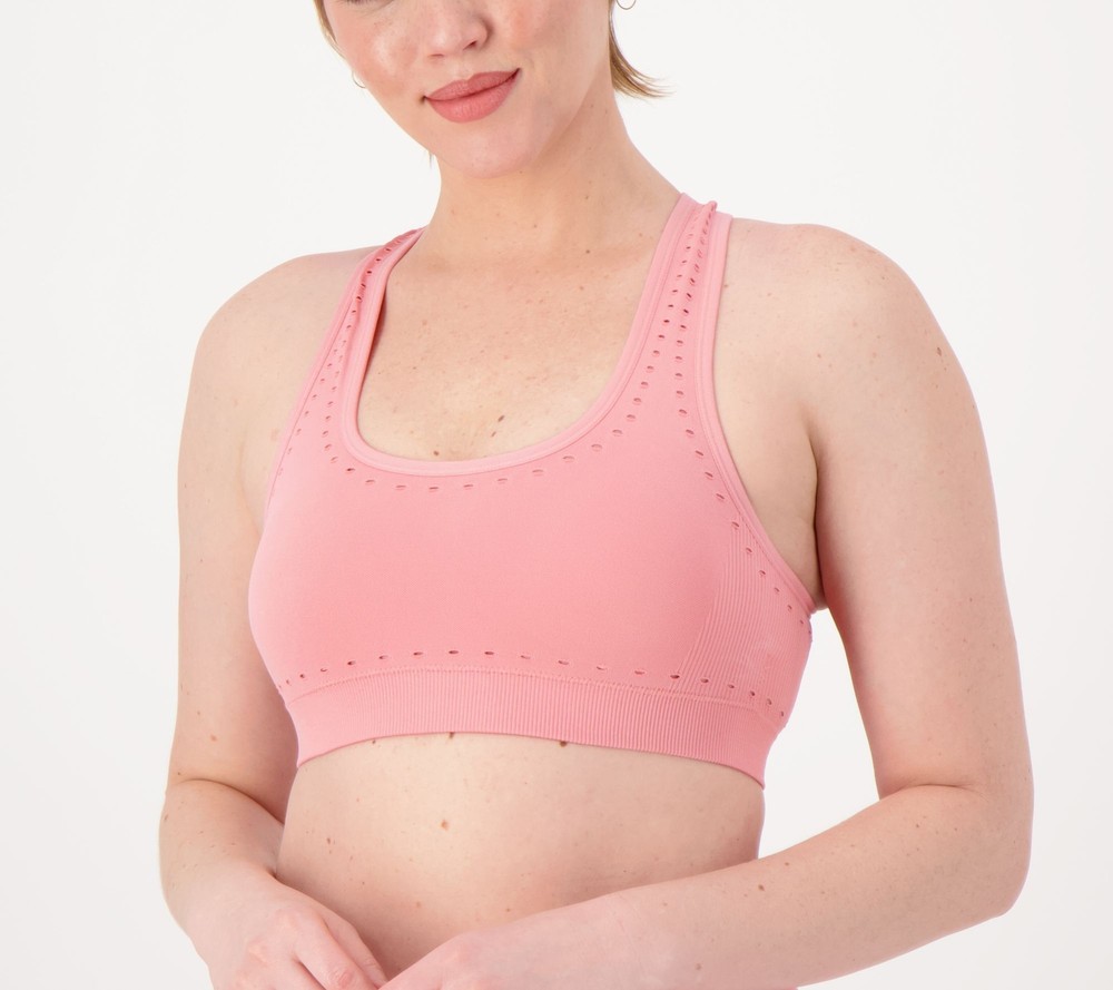 Anybody Women's Bra Sz L Intimates Racerback with Perforated Edges Purple