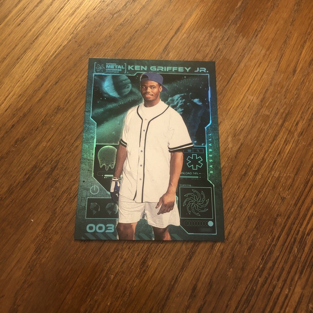ken griffey jr 2023 Metal Universe Champions Aqua Parallel #3