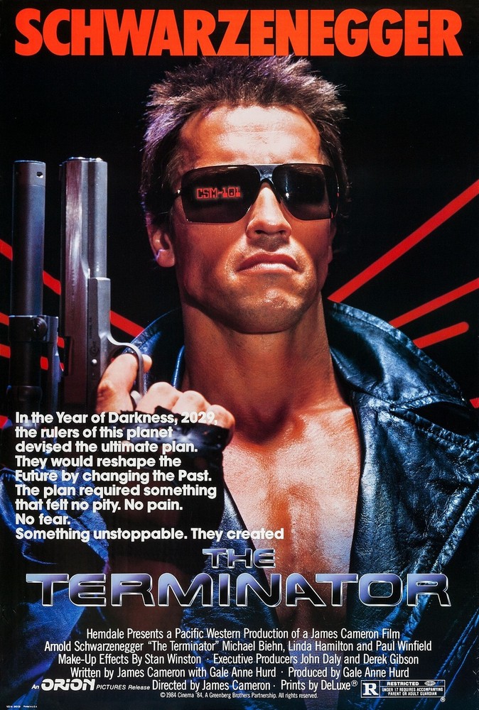 1984 The Terminator 11x17 Movie Poster Arnold Schwarzenegger Sarah Connor Classic Film Art