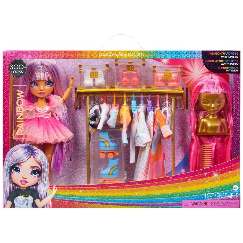 Rainbow High - FASHION STUDIO Inc Exclusive Doll , 2 Sparkly wigs 300+ looks