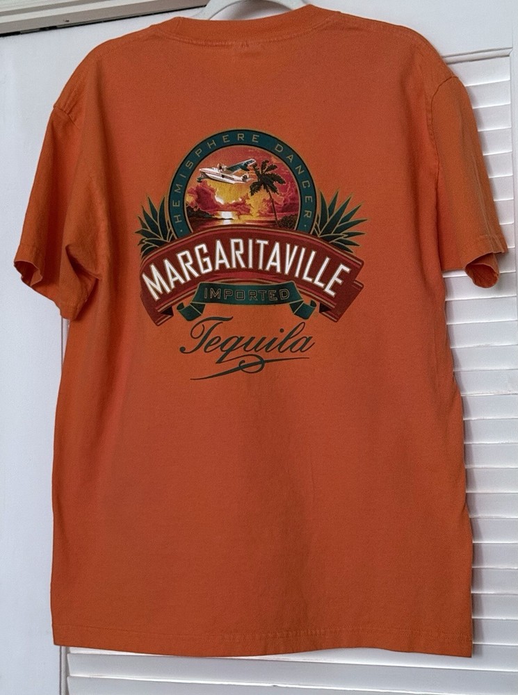 Murina-Jimmy Buffet -Margaritaville Orange Pocket T-Shirt Tequila Men’s Large-EE